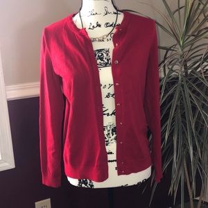 MUST GO! NWT Calvin Klein Red cardigan small